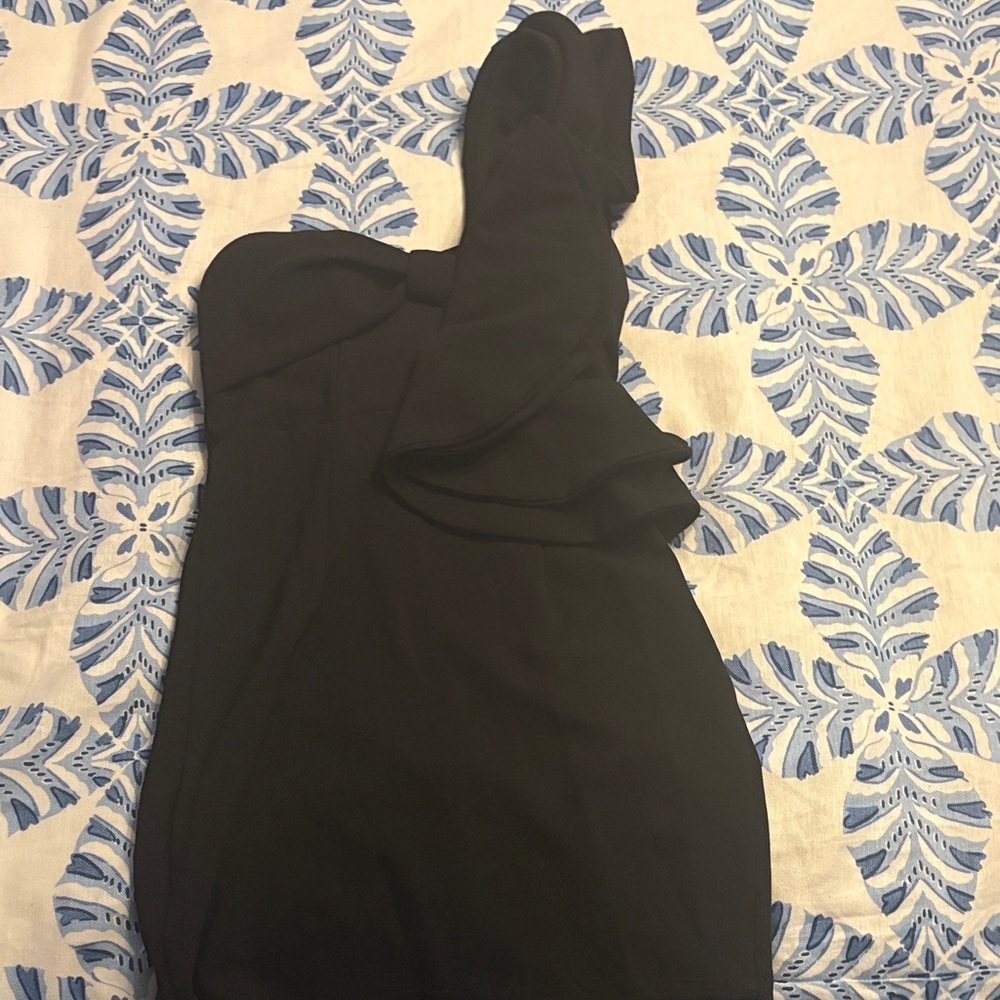 Hello Molly Black One-Shoulder Dress